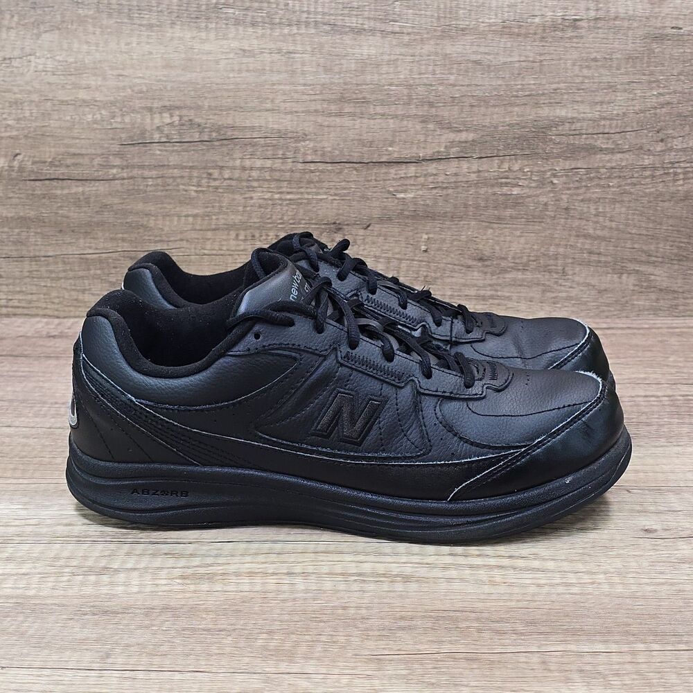 New Balance 577 SL-2 Men's Size 10.5 4E Black Leather Walking Shoes (MW577BK)